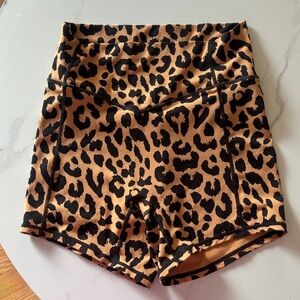 Vitality King Cheetah High-Waisted Bike Shorts
